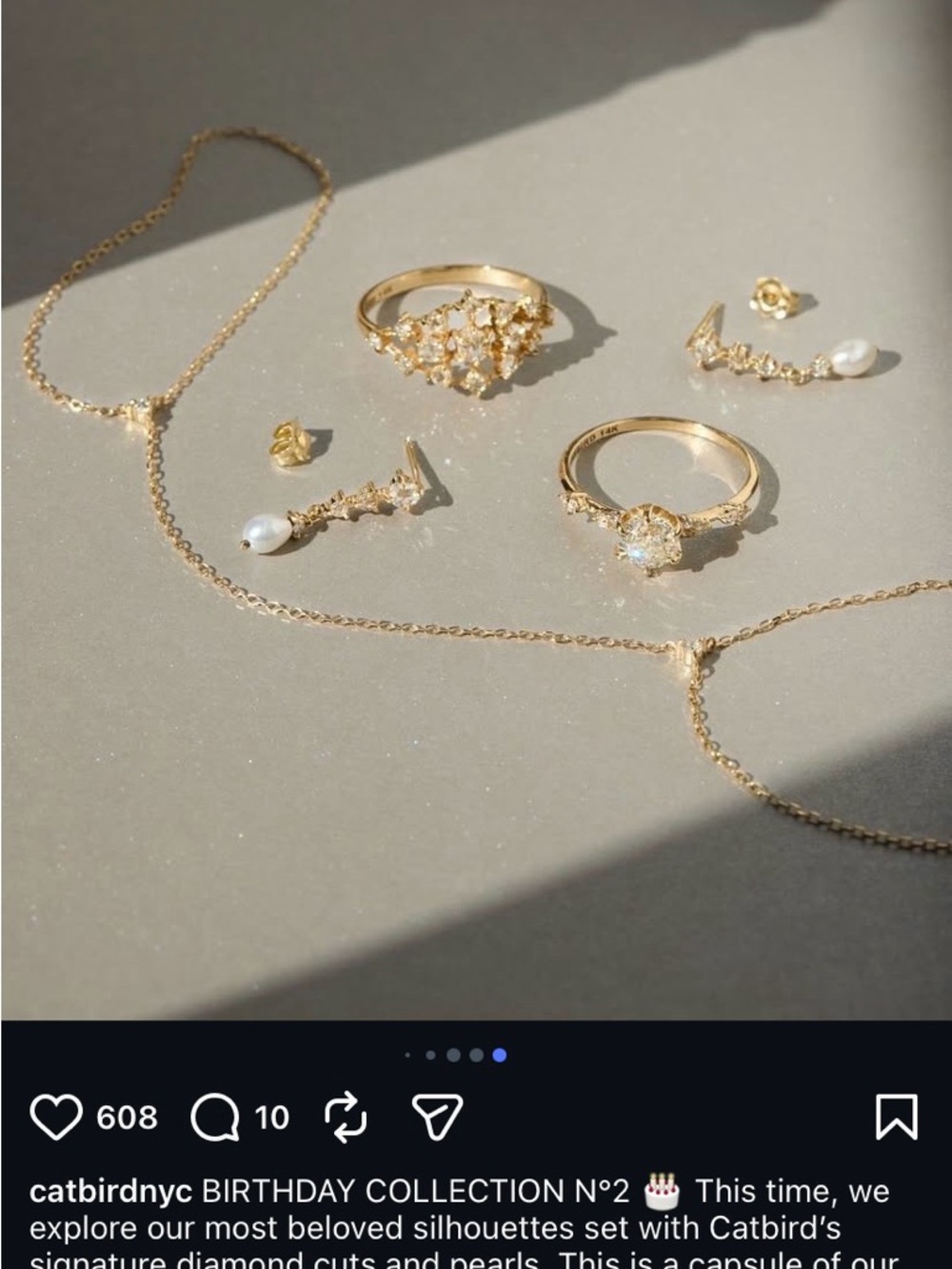 Catbird NYC Pearl Snow Queen Earrings - Picture 2 of 5